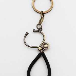 Portachiavi stetoscopio retrò bronze Pz.12