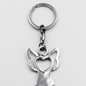 Portachiavi angelo con ali e cuore Pz.12
