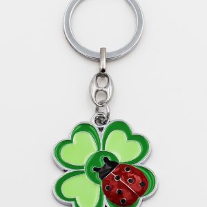 Portachiavi quadrifoglio e coccinella Pz.12