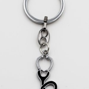 Portachiavi stetoscopio mini nero Pz.12