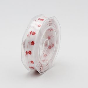 Furlanis nastro cantè con fiorellini rosa colore 56/20 mm.10 Mt. 15