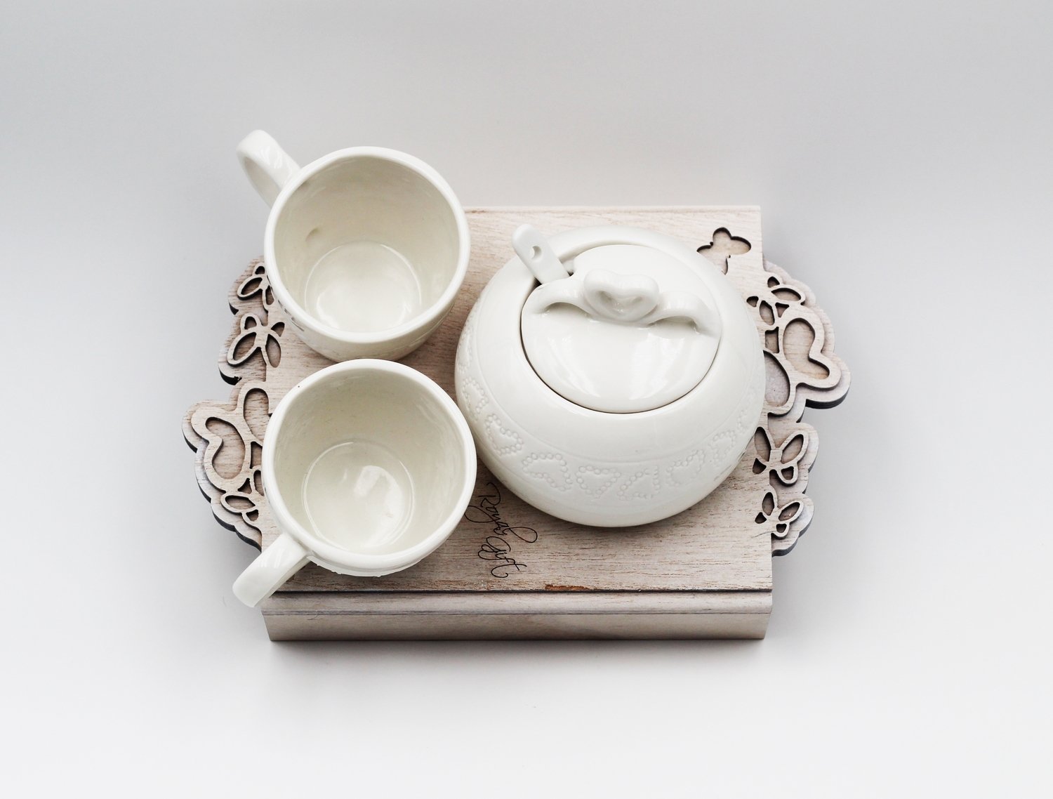 Bomboniera Set zuccheriera con tazze Pz. 1 - immagine 2