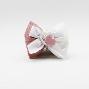 Fiocco bianco e rosa Pz.12