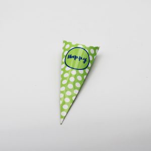 Cono verde per confettata in cartone Pz.10