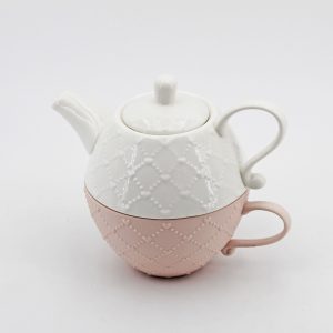 Bomboniera Ilary Queen tea for one rosa e bianca Pz.1