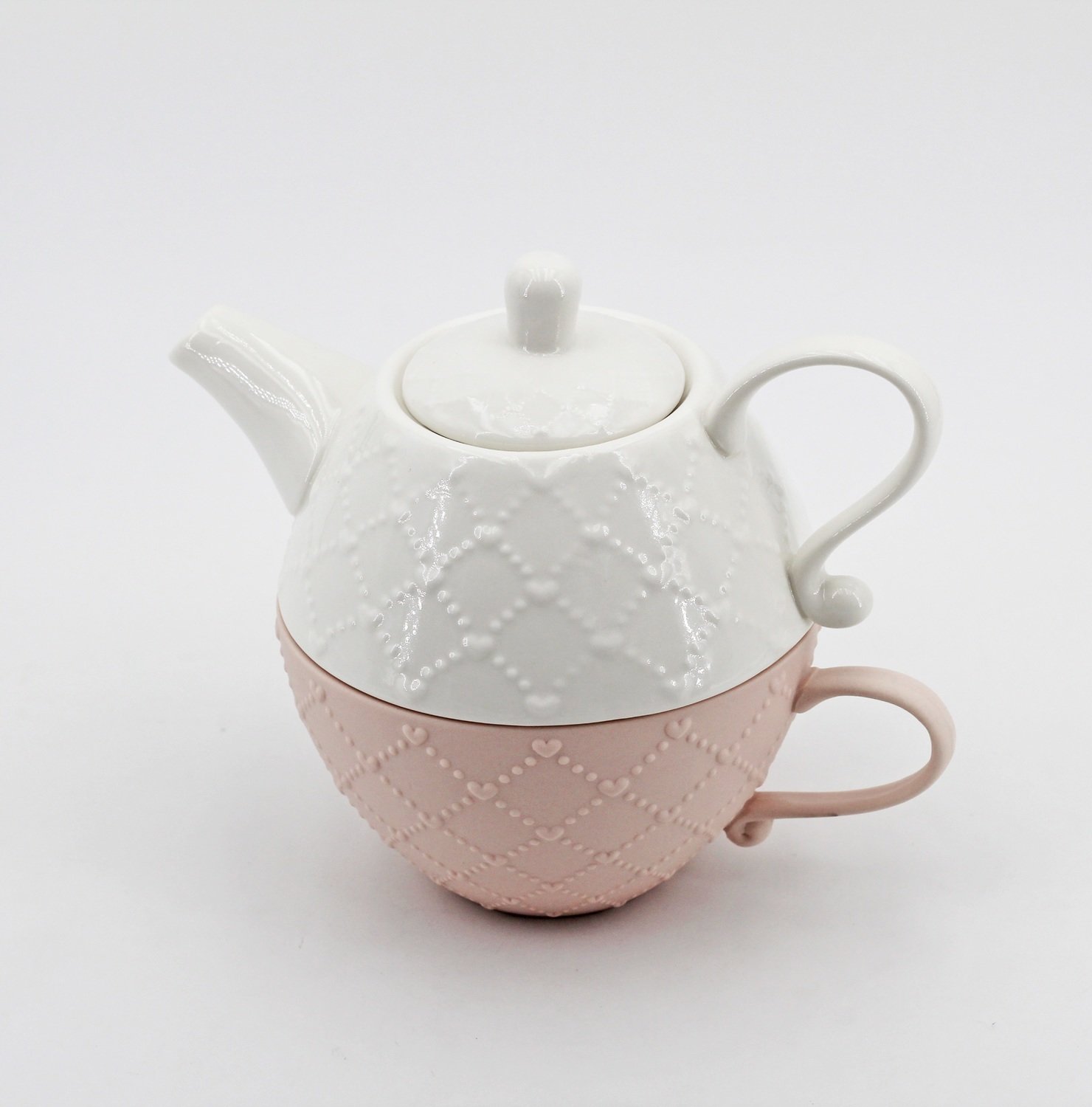 Bomboniera Ilary Queen tea for one rosa e bianca Pz.1