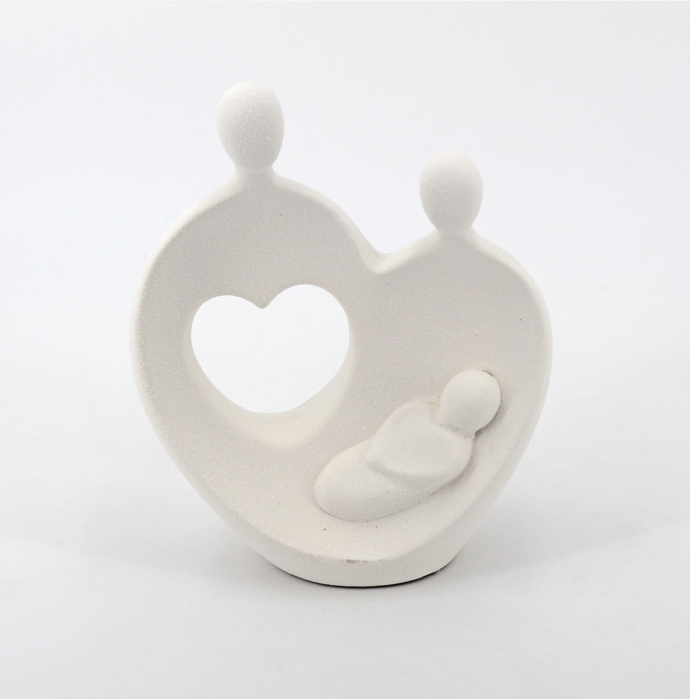 Bomboniera Ilary Queen sacra famiglia in bianco gres Pz.1 - immagine 3