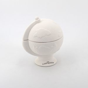 Bomboniera Ilary Queen planisfero a scatola in bianco gres Pz.1