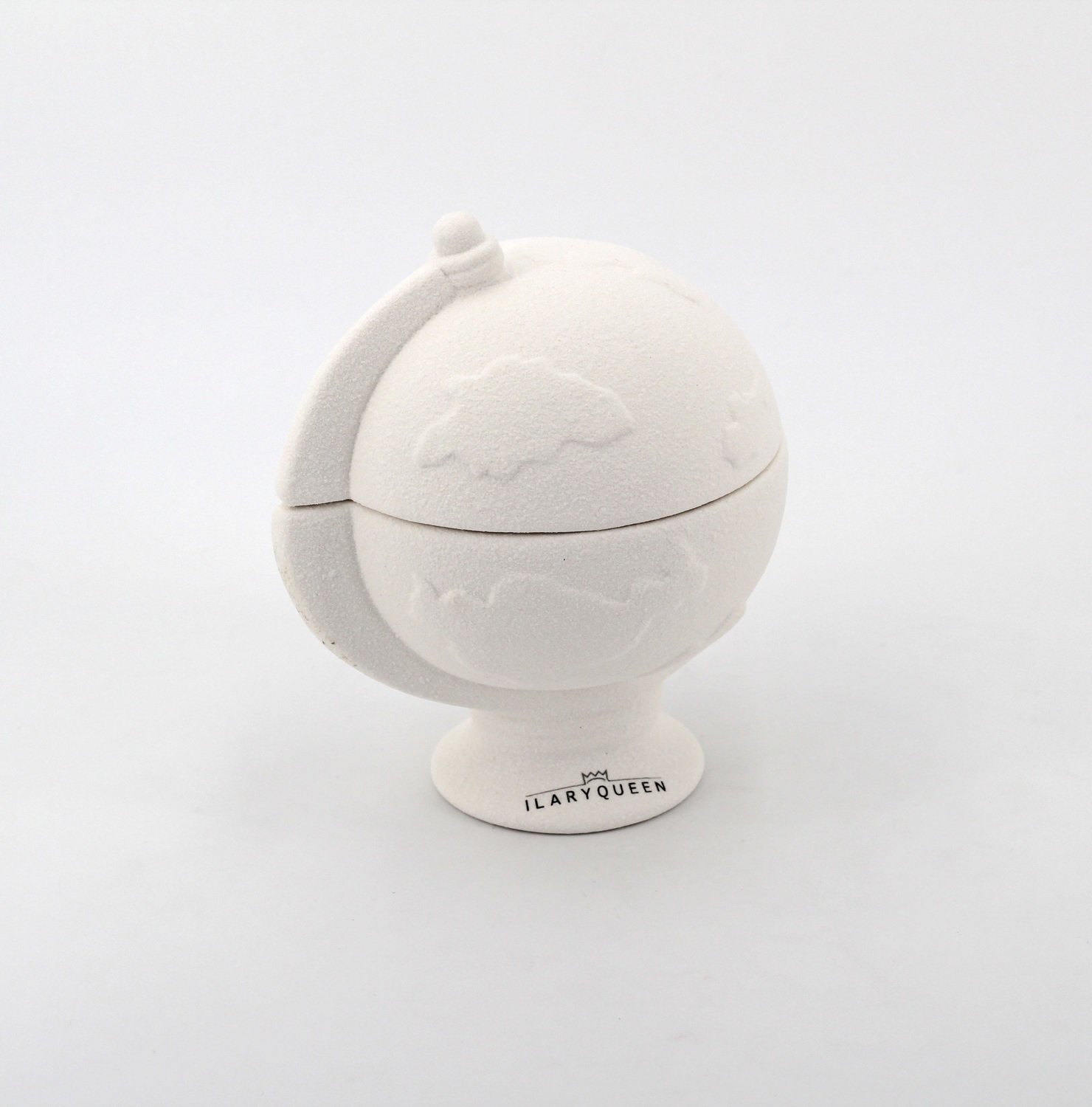 Bomboniera Ilary Queen planisfero a scatola in bianco gres Pz.1