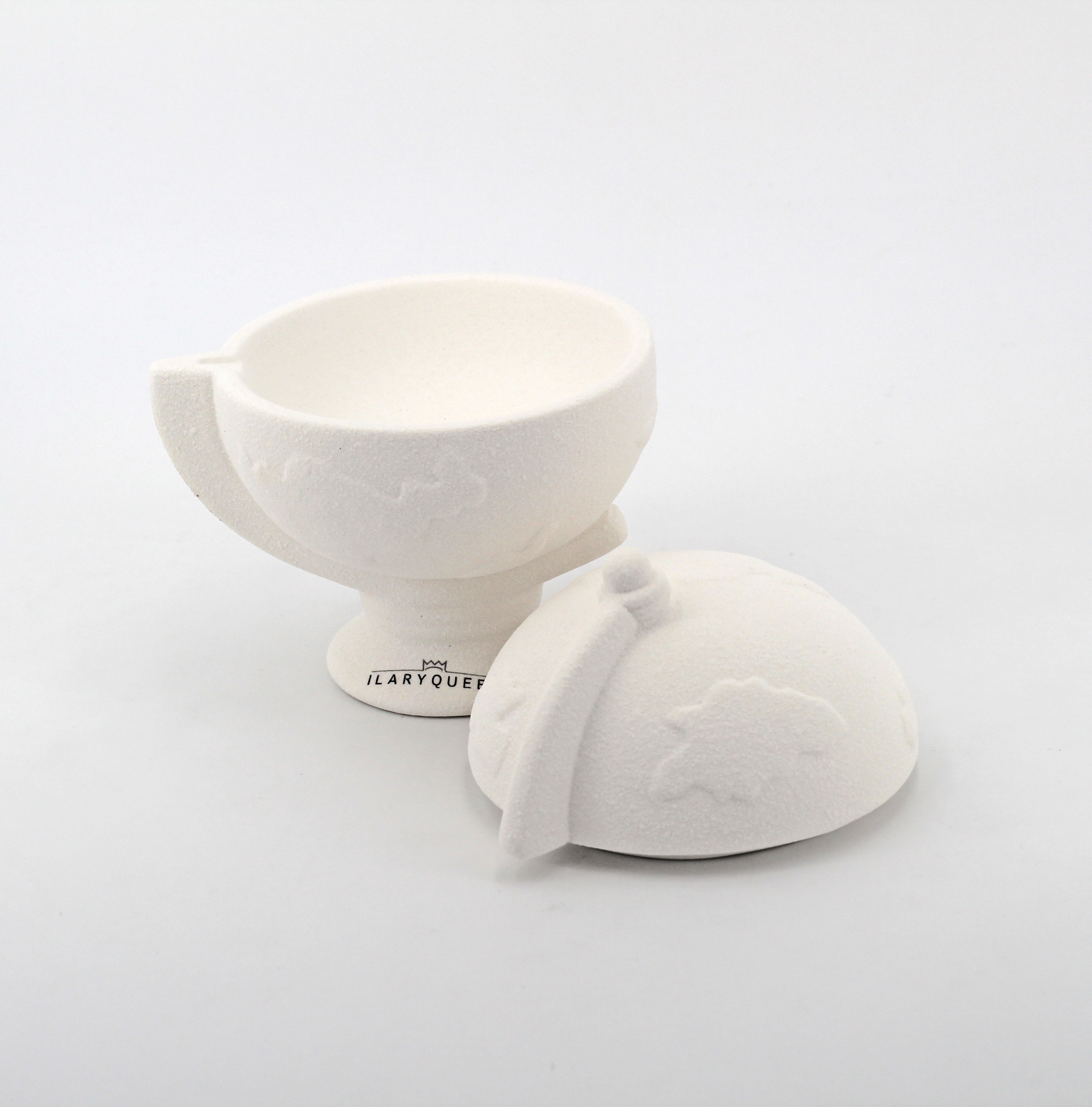 Bomboniera Ilary Queen planisfero a scatola in bianco gres Pz.1 - immagine 3