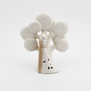 Bomboniera in porcellana coppia white tree con led Pz.1