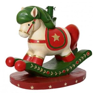 BASE PER ALBERO NATALE CAVALLO A DONDOLO IN RESINA 16 kg. 39,5×55,5xh.47 CM.