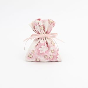 Sacchetto rosa con fantasia nuvole con stelle Pz. 12