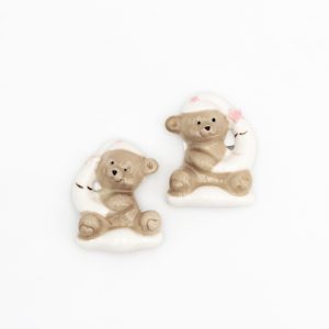 Bomboniera in porcellana orsetto rosa calamitato Pz.12