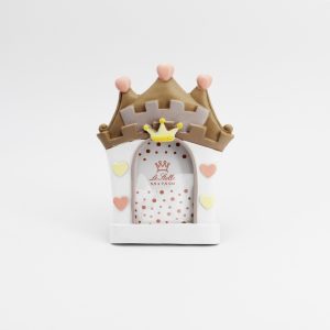 Bomboniera portafoto castello piccolo principessa in resina Pz.1