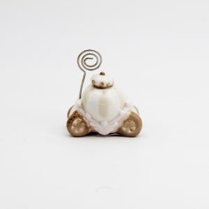 Bomboniera segnaposto carrozza in porcellana Pz.4