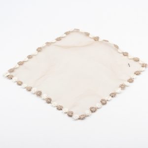 Fazzoletto organza con pizzo Pz. 11