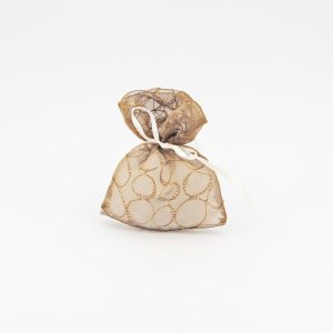 Sacchetto bronzo organza ricamata Pz. 25