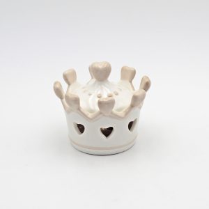 Bomboniera corona porcellana con led Pz. 4