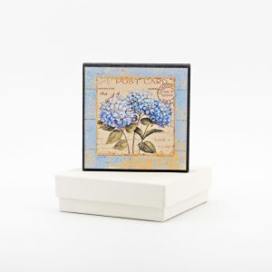 Bomboniera quadretto con fantasia fiori Pz. 1