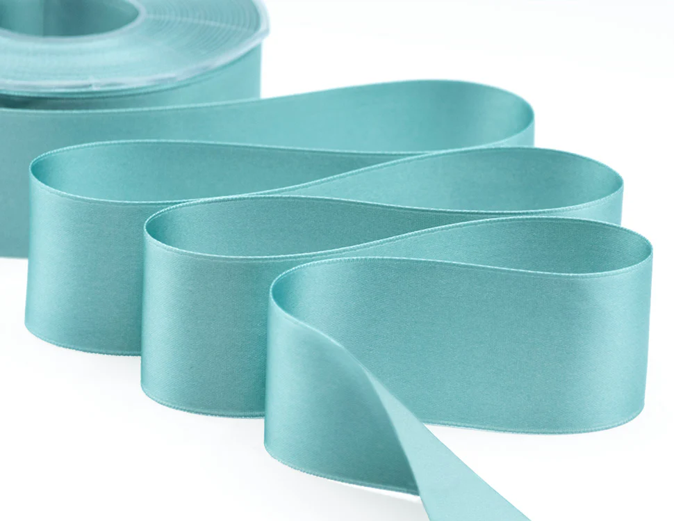 Furlanis nastro di raso blu salvia colore 117 mm.48 Mt.25
