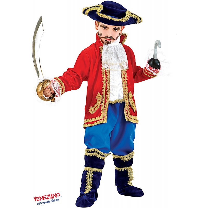 Costume Capitano Uncino in velluto ragazzo – 10 anni 8033120234088 - immagine 2