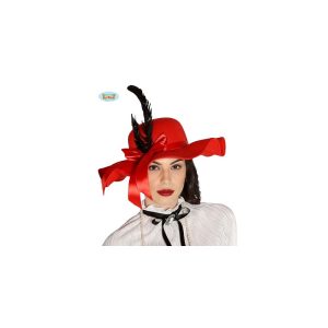 CAPPELLO donna Pamela rosso a falda larga – GUIRCA 13030 -8434077130308