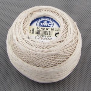 Filato da uncinetto Cebelia DMC 10 gomitoli da 50 gr 260 Mt spessore 10 colore Ecru’