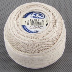 Filato da uncinetto Cebelia DMC 10 gomitoli da 50 gr 380 Mt spessore 20 colore Ecru’