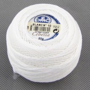 Filato da uncinetto Cebelia DMC 10 gomitoli da 100 gr spessore 10 colore Blanc