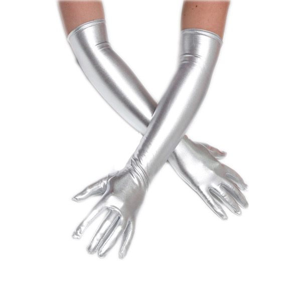 Guanti Spandex donna argento