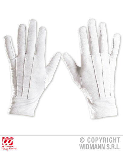 Guanti cotone bianchi- widmann 4638b - immagine 3