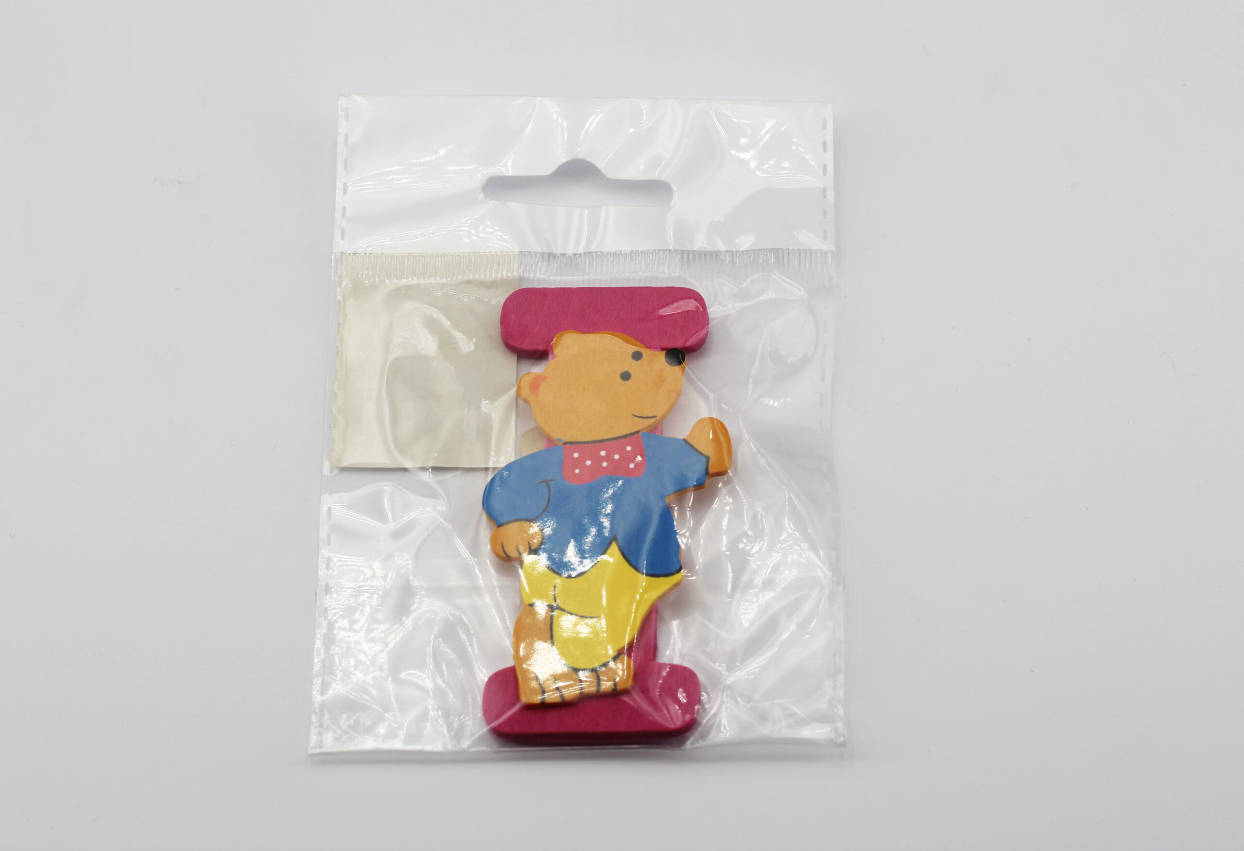 Lettera adesiva legno con orsetto 1 pz - immagine 2