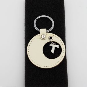 Portachiavi mini croce Tao bianca 12 pz