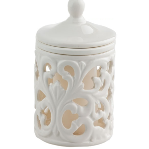 Bomboniera barattolo traforato con candela 1 pz