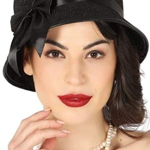 CAPPELLO donna Lady anni 20′ – Charleston in feltro nero- GUIRCA 13030 – 8434077130285