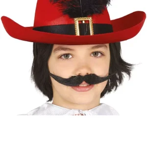 Cappello Moschettiere/D’Artagnan in feltro rosso BAMBINO