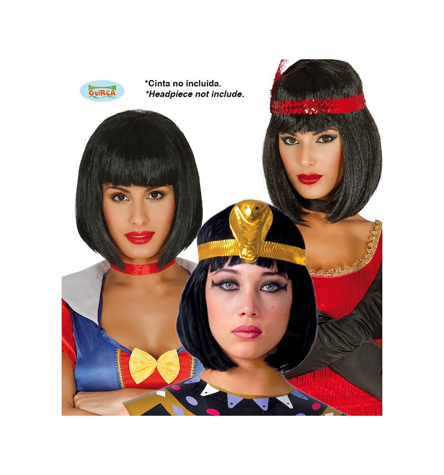 Parrucca Donna Caschetto nera – BIANCANEVE -CHARLESTON -CLEOPATRA – GUIRCA 4666