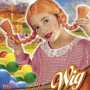 Parrucca Pippi Calzelunghe bambina 8003558628605 WIDMANN