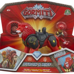 Gormiti Hyperbeasts Deluxe con Luci e Suoni Personaggio Pyron, GRA0900015 cm