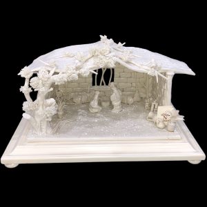Presepe in porcellana di capodimonte cm. 46 x 39 x h. 26