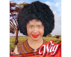 Parrucca Riccia Nera bambino 8003558625000 WIDMANN - immagine 3