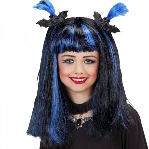 Parrucca BIMBA Halloween SPIDERS NERA E BLU
