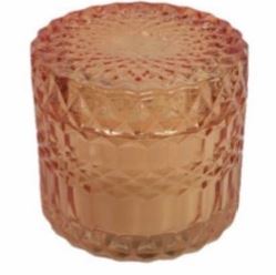 Candela cristal profumata 9 X 9 cm. col. tortora 36 pz.