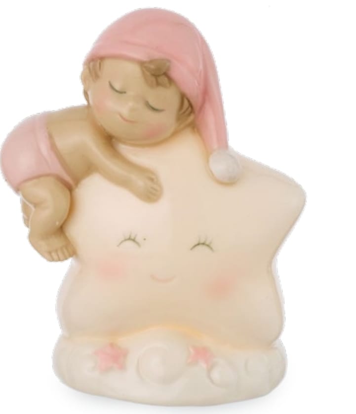Bomboniera bimba su stella con led 1 pz - immagine 2