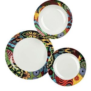Excelsa Afrique Servizio Piatti Da tavola 18 Pezzi