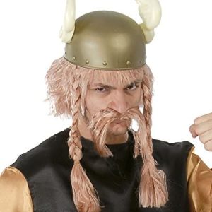 Parrucca Asterix uomo – bionda con baffi e trecce – 4414 Guirca8434077044148
