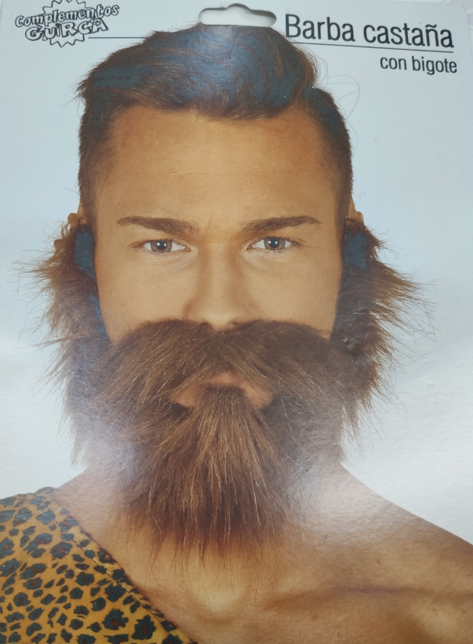 Barba e baffi castana Guirca 11960 8434077119600 - immagine 2