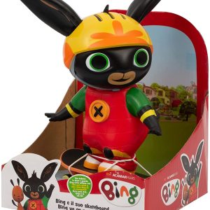 Bing – Personaggio 20 cm con Skateboard a retroricarica e removibile, indossa caGiochi Preziosi, BNG26000