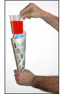 Comedy Glass In Paper Cone